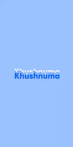 Name DP: Khushnuma