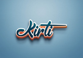 Cursive Name DP: Kirti