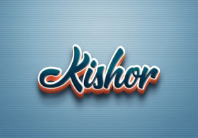 Cursive Name DP: Kishor