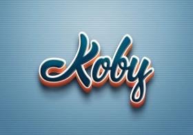 Cursive Name DP: Koby