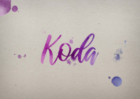 Koda Watercolor Name DP
