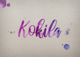 Kokila Watercolor Name DP