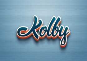 Cursive Name DP: Kolby