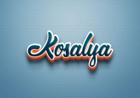 Cursive Name DP: Kosalya