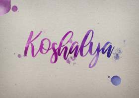 Koshalya Watercolor Name DP