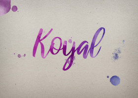 Koyal Watercolor Name DP