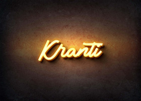 Glow Name Profile Picture for Kranti