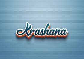 Cursive Name DP: Krashana