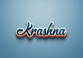 Cursive Name DP: Krashna