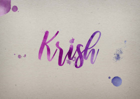 Krish Watercolor Name DP
