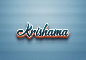 Cursive Name DP: Krishama