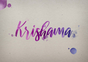 Krishama Watercolor Name DP