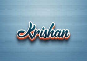 Cursive Name DP: Krishan
