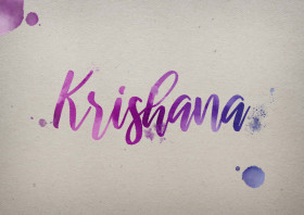 Krishana Watercolor Name DP