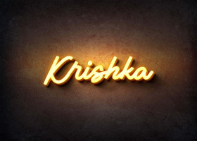 Glow Name Profile Picture for Krishka