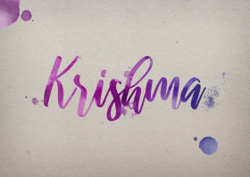 Krishma Watercolor Name DP