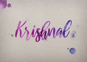 Krishnal Watercolor Name DP