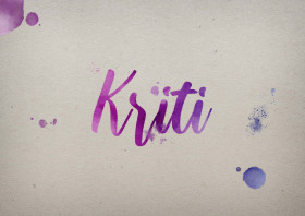 Kriti Watercolor Name DP