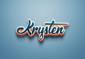 Cursive Name DP: Krysten