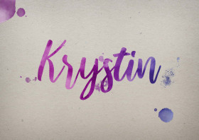 Krystin Watercolor Name DP