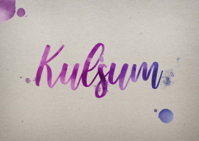 Kulsum Watercolor Name DP