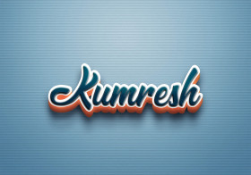 Cursive Name DP: Kumresh