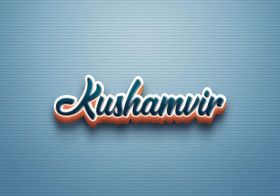 Cursive Name DP: Kushamvir