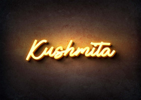 Glow Name Profile Picture for Kushmita