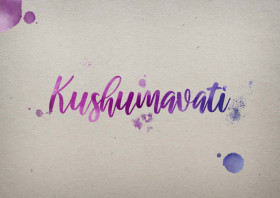 Kushumavati Watercolor Name DP