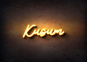 Glow Name Profile Picture for Kusum