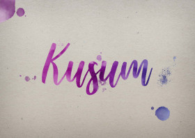 Kusum Watercolor Name DP