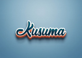Cursive Name DP: Kusuma