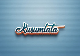 Cursive Name DP: Kusumlata
