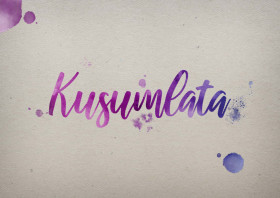 Kusumlata Watercolor Name DP