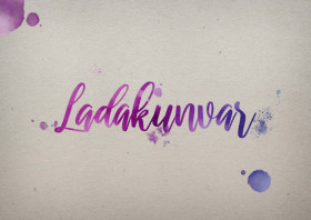 Ladakunvar Watercolor Name DP