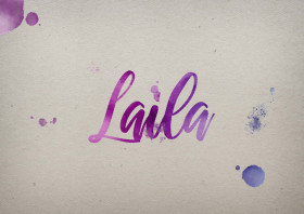 Laila Watercolor Name DP