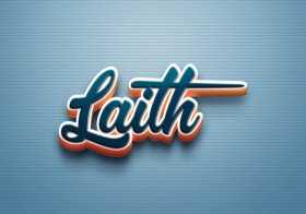 Cursive Name DP: Laith