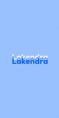 Name DP: Lakendra