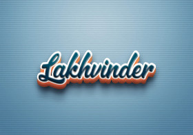 Cursive Name DP: Lakhvinder