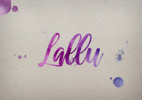 Lallu Watercolor Name DP