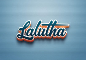 Cursive Name DP: Lalutha