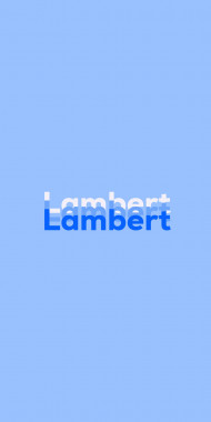 Name DP: Lambert