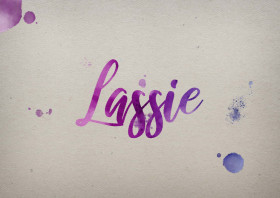 Lassie Watercolor Name DP