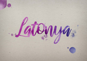 Latonya Watercolor Name DP