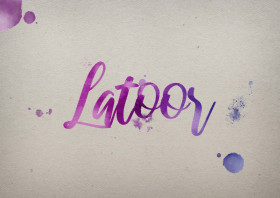 Latoor Watercolor Name DP