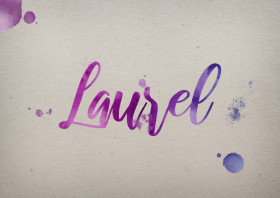 Laurel Watercolor Name DP