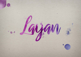 Layan Watercolor Name DP