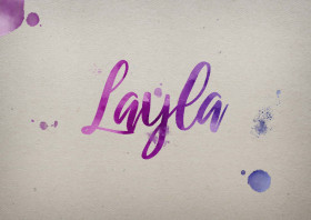 Layla Watercolor Name DP