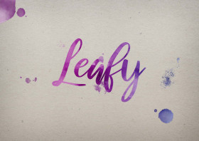Leafy Watercolor Name DP