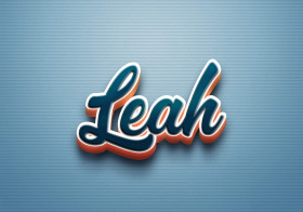 Cursive Name DP: Leah